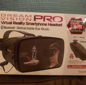 VR Goggles with retractable Bluetooth headphones